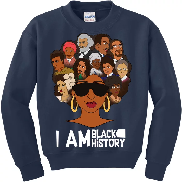 I Am Black History Love My Roots Kids Sweatshirt