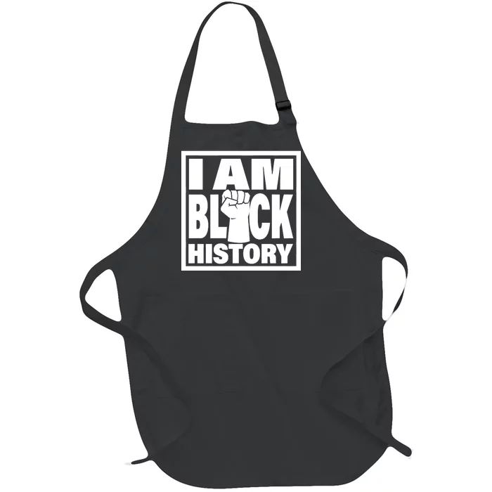 I Am Black History Proud African American Full-Length Apron With Pocket