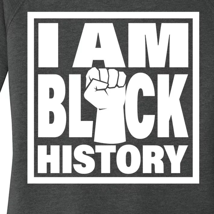 I Am Black History Proud African American Women's Perfect Tri Tunic Long Sleeve Shirt