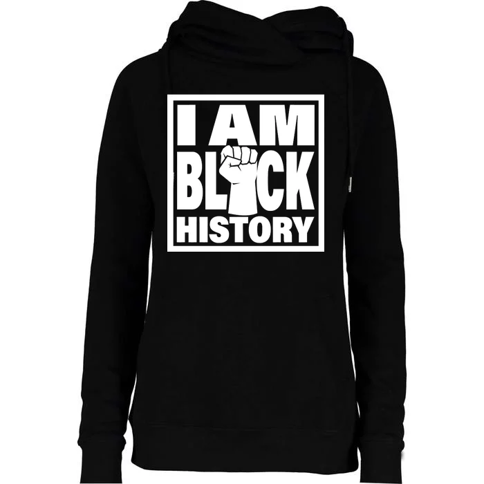 I Am Black History Proud African American Womens Funnel Neck Pullover Hood