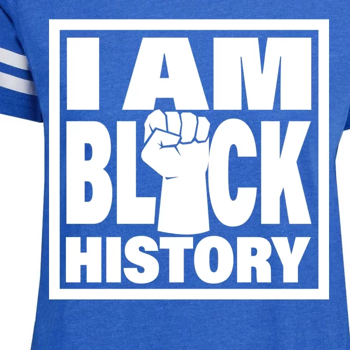 I Am Black History Proud African American Enza Ladies Jersey Football T-Shirt