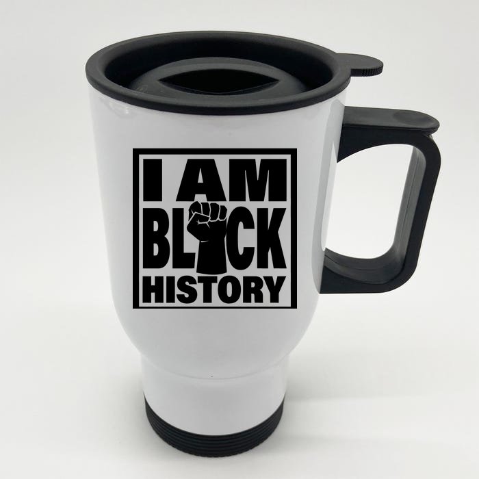 I Am Black History Proud African American Front & Back Stainless Steel Travel Mug