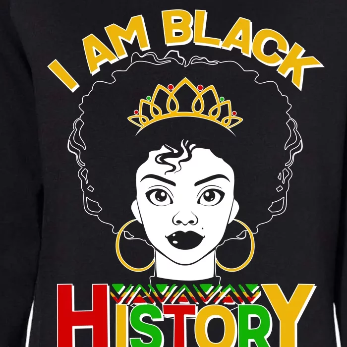 I Am Black History Royal Black Woman Womens California Wash Sweatshirt