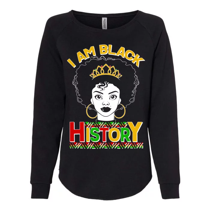 I Am Black History Royal Black Woman Womens California Wash Sweatshirt