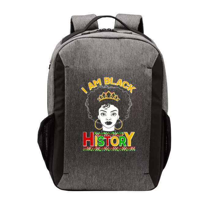 I Am Black History Royal Black Woman Vector Backpack