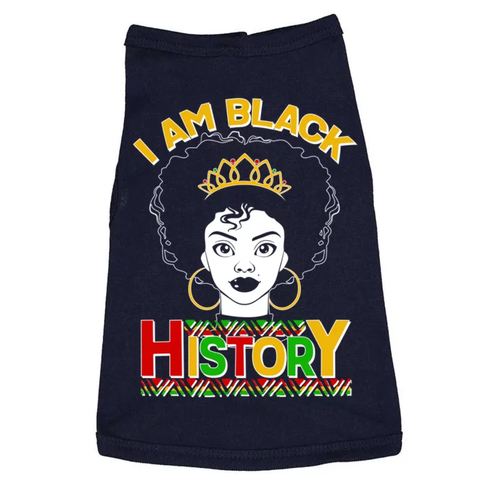 I Am Black History Royal Black Woman Doggie Tank