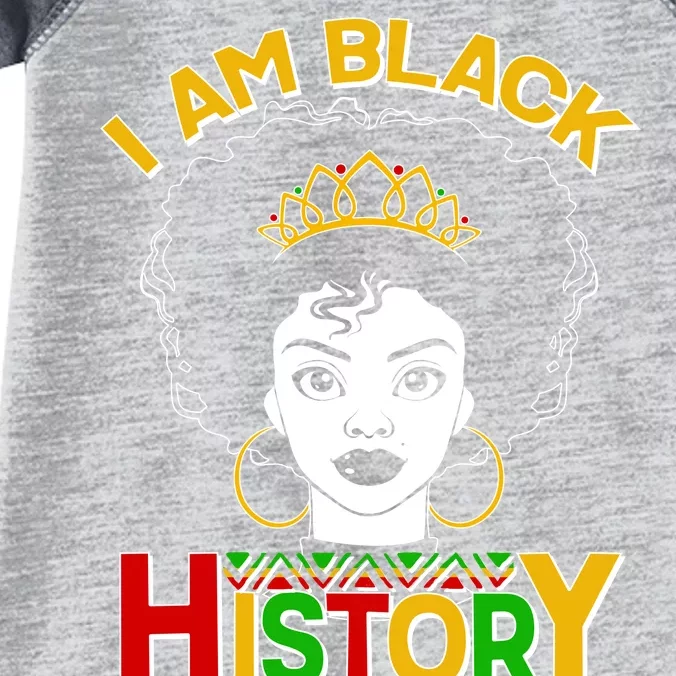 I Am Black History Royal Black Woman Infant Baby Jersey Bodysuit