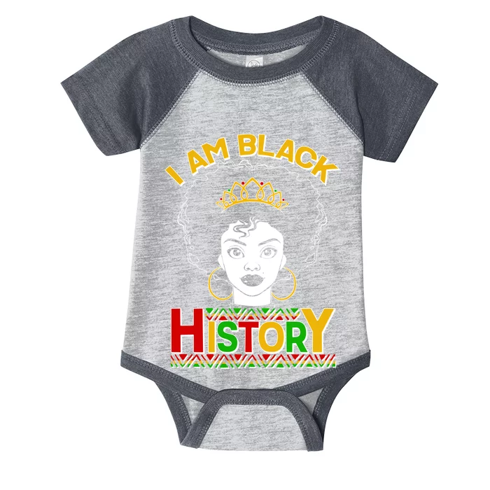 I Am Black History Royal Black Woman Infant Baby Jersey Bodysuit