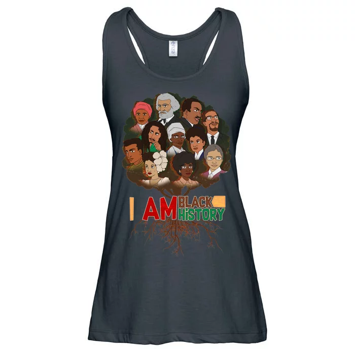 I Am Black History Tree Roots Ladies Essential Flowy Tank