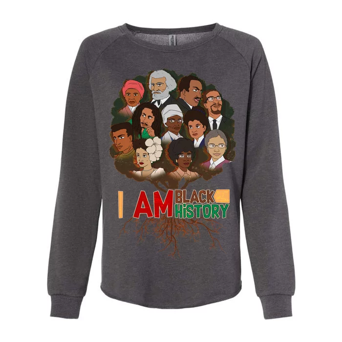 I Am Black History Tree Roots Womens California Wash Sweatshirt