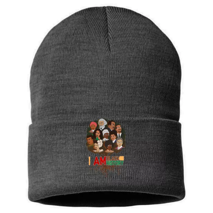 I Am Black History Tree Roots Sustainable Knit Beanie