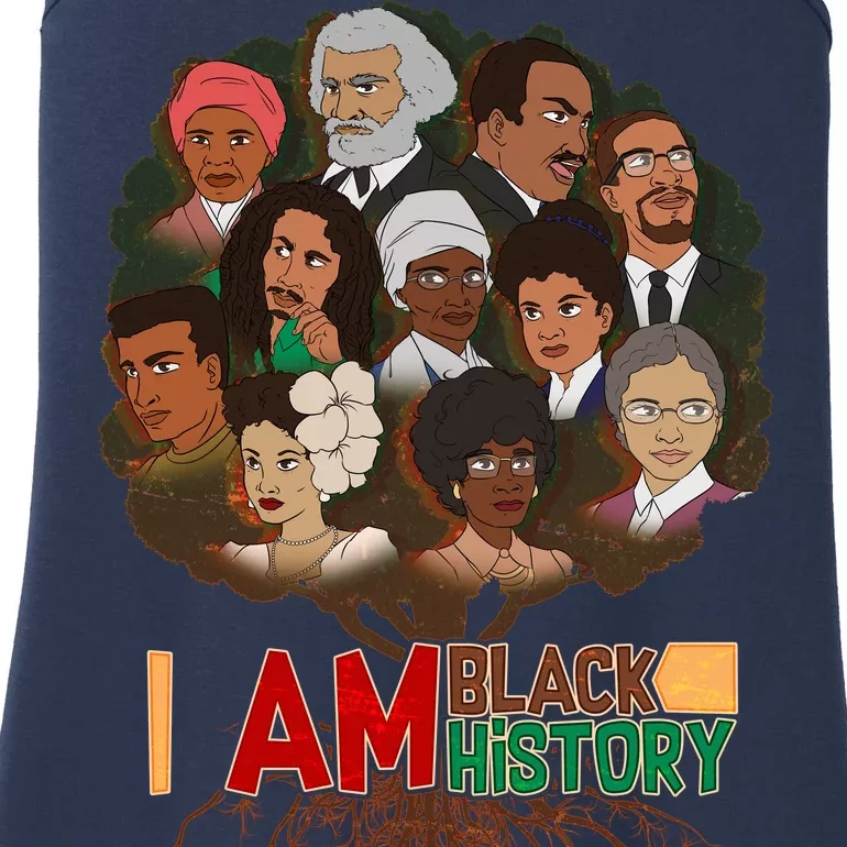 I Am Black History Tree Roots Ladies Essential Tank