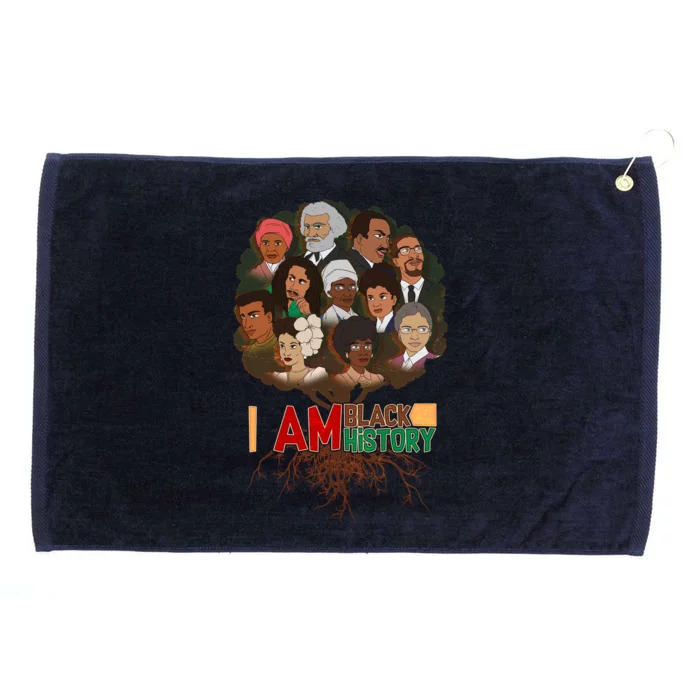 I Am Black History Tree Roots Grommeted Golf Towel