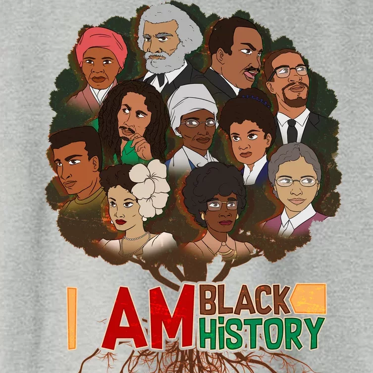 I Am Black History Tree Roots Women's Crop Top Tee