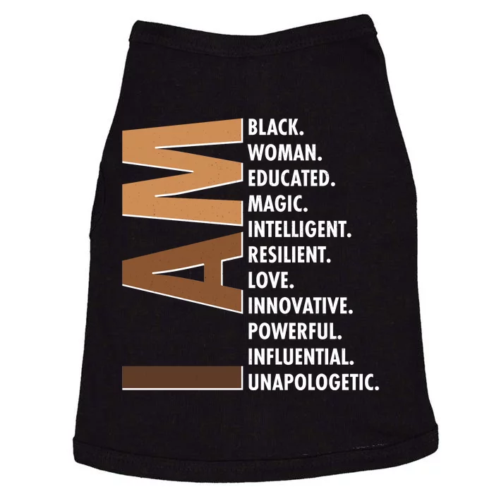 I Am Black Woman Educated Black History Month Doggie Tank