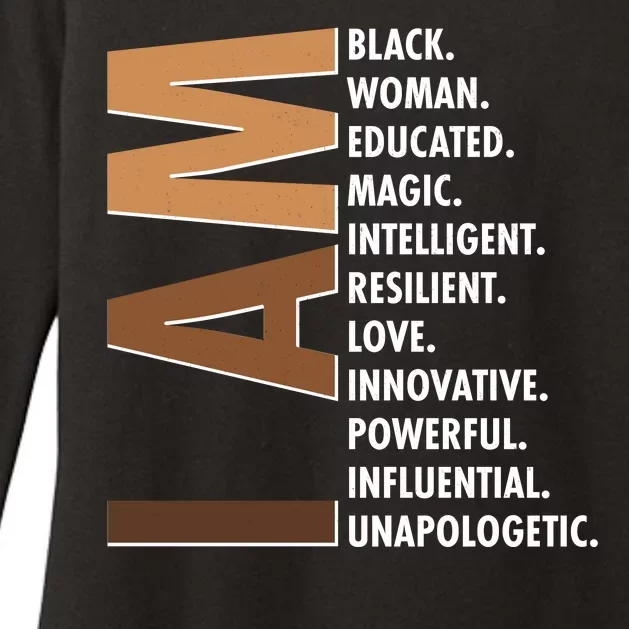 I Am Black Woman Educated Black History Month Womens CVC Long Sleeve Shirt