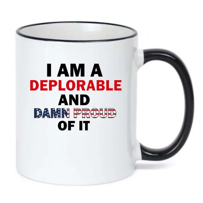 I Am Deplorable And I'm Proud Black Color Changing Mug