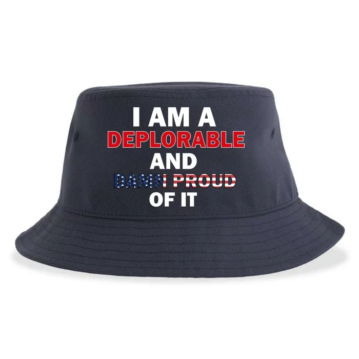 I Am Deplorable And I'm Proud Sustainable Bucket Hat