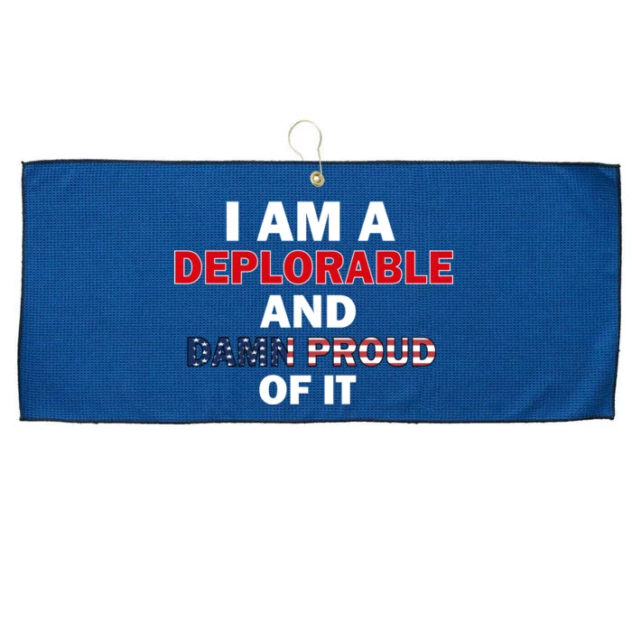 I Am Deplorable And I'm Proud Large Microfiber Waffle Golf Towel