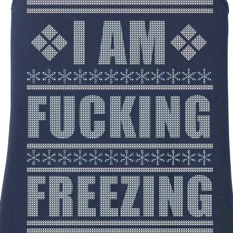 I Am F*cking Freezing Ugly X-mas Ladies Essential Tank