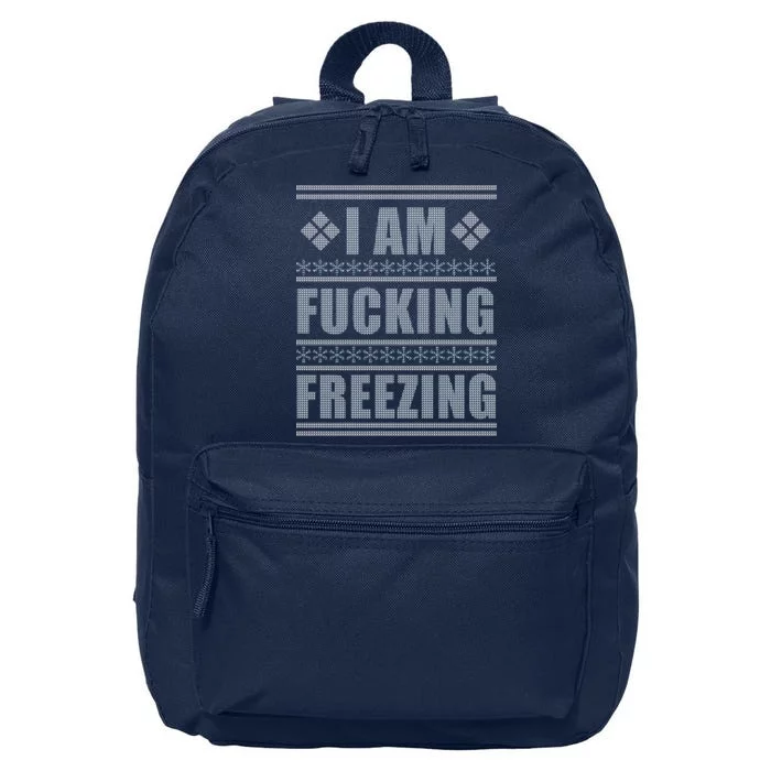 I Am F*cking Freezing Ugly X-mas 16 in Basic Backpack