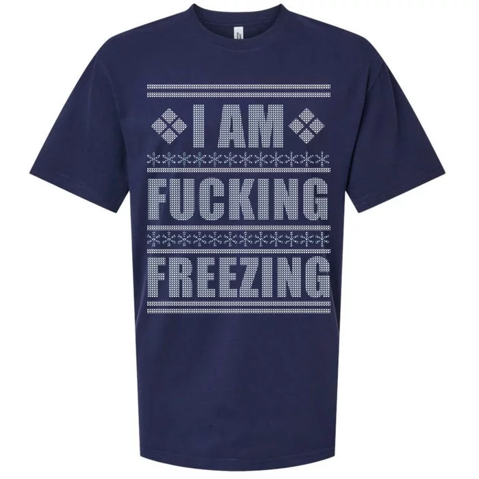 I Am F*cking Freezing Ugly X-mas Sueded Cloud Jersey T-Shirt