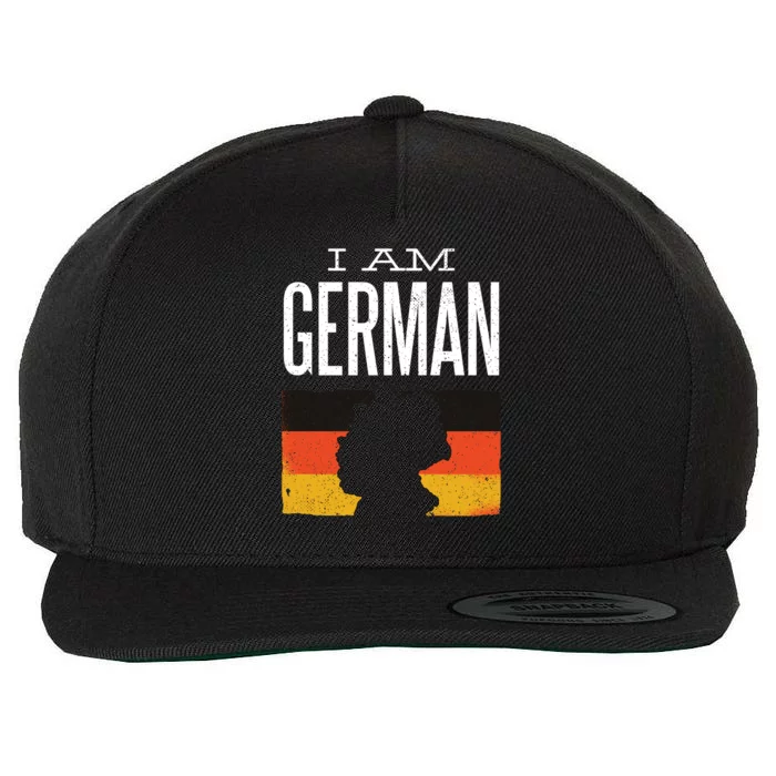 I Am German Wool Snapback Cap