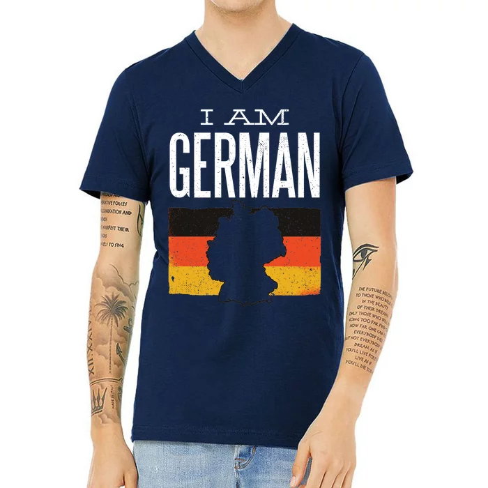 I Am German V-Neck T-Shirt