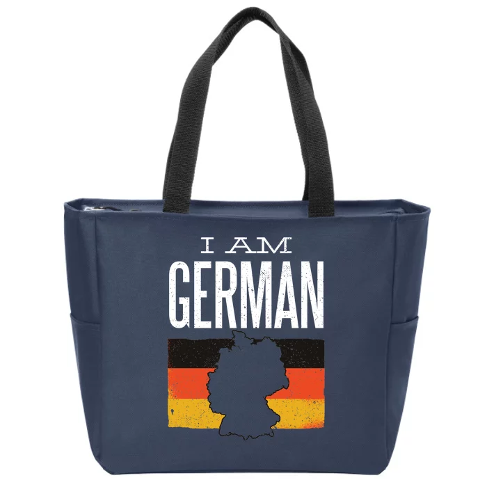 I Am German Zip Tote Bag