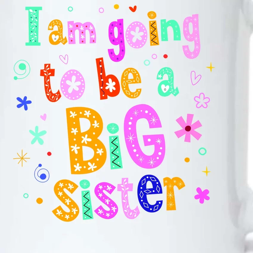 I Am Going To Be A Big Sister Black Color Changing Mug