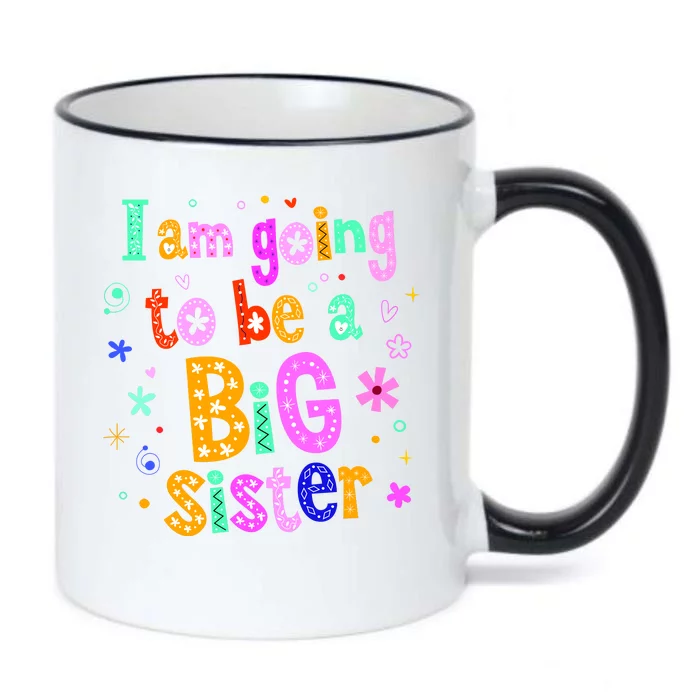 I Am Going To Be A Big Sister Black Color Changing Mug