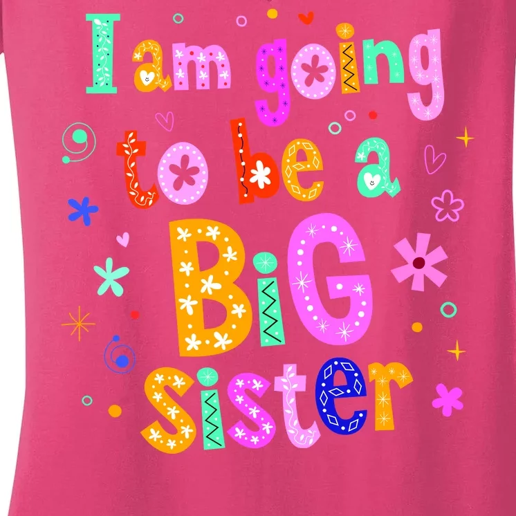 I Am Going To Be A Big Sister Women's V-Neck T-Shirt