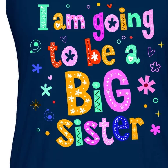 I Am Going To Be A Big Sister Ladies Essential Flowy Tank