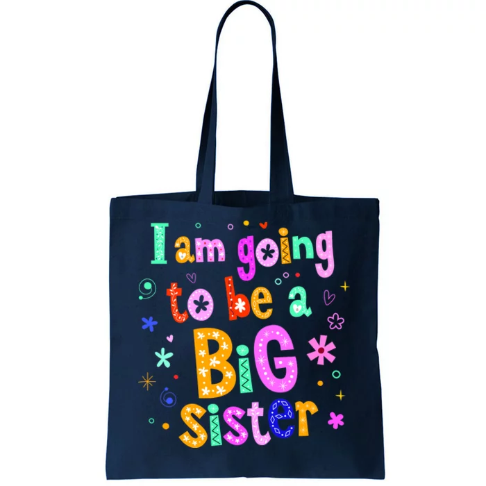 I Am Going To Be A Big Sister Tote Bag