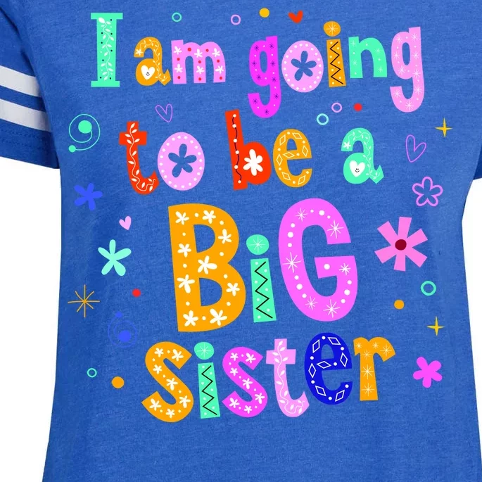 I Am Going To Be A Big Sister Enza Ladies Jersey Football T-Shirt