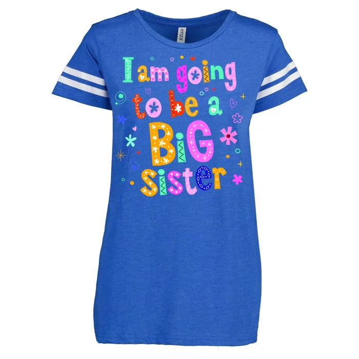 I Am Going To Be A Big Sister Enza Ladies Jersey Football T-Shirt