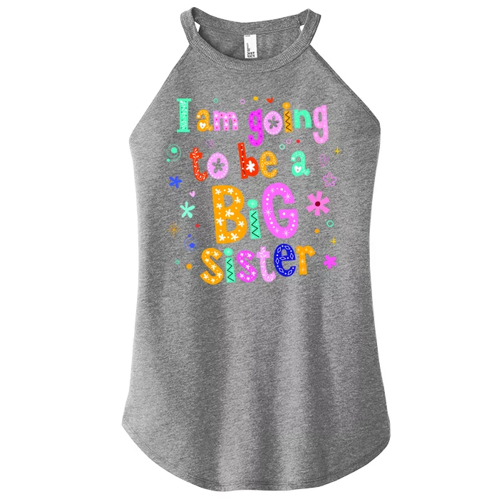 I Am Going To Be A Big Sister Women’s Perfect Tri Rocker Tank