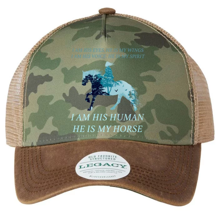 I Am His Human He is My Horse Legacy Tie Dye Trucker Hat