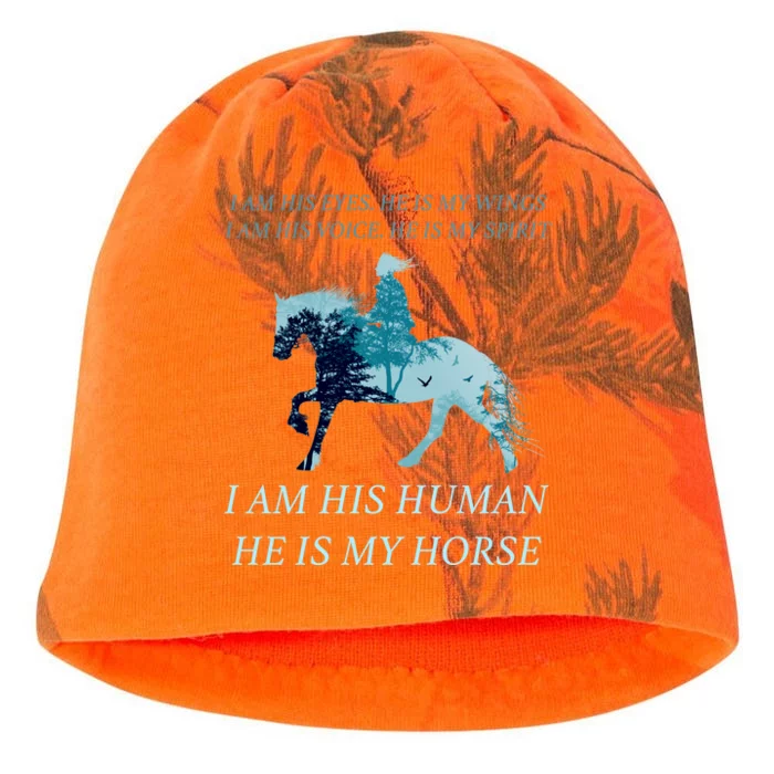 I Am His Human He is My Horse Kati - Camo Knit Beanie