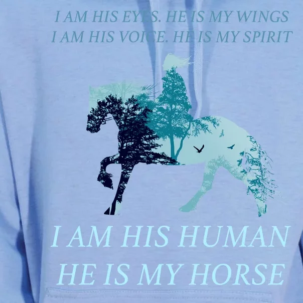 I Am His Human He is My Horse Unisex Surf Hoodie