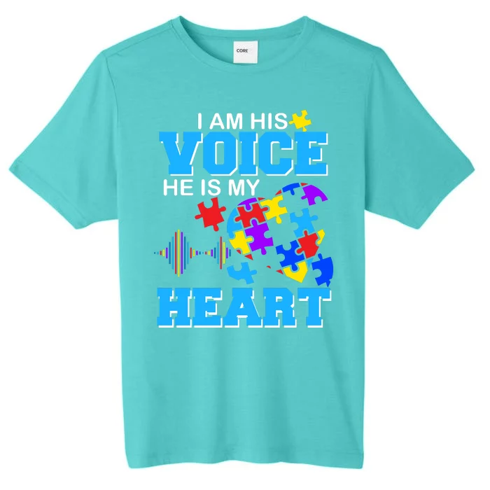 I Am His Voice He Is My Heart Autism ChromaSoft Performance T-Shirt