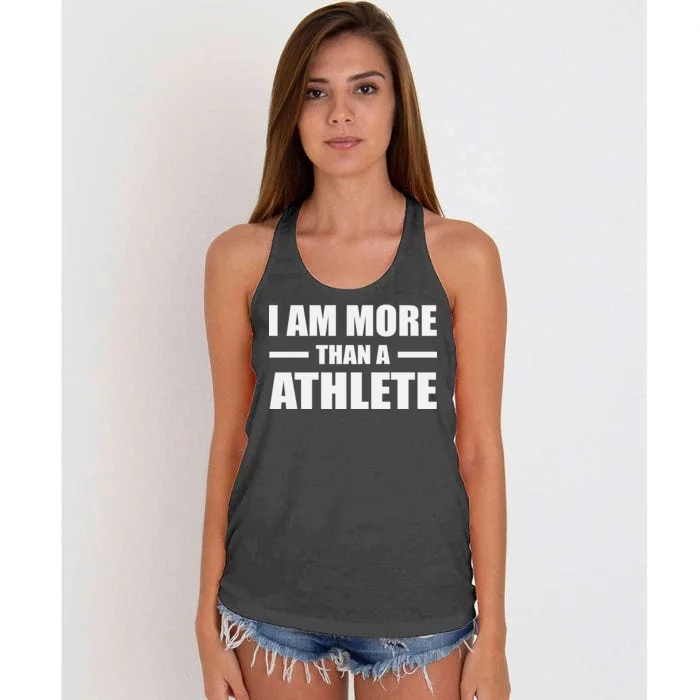 I Am More Than An Athlete Women's Knotted Racerback Tank