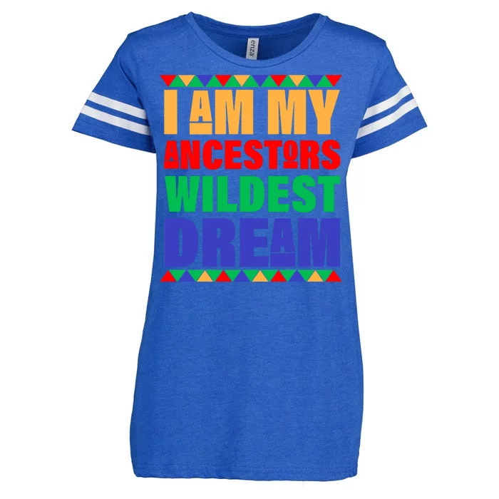 I Am My Ancestors Wildest Dream African Colors Enza Ladies Jersey Football T-Shirt