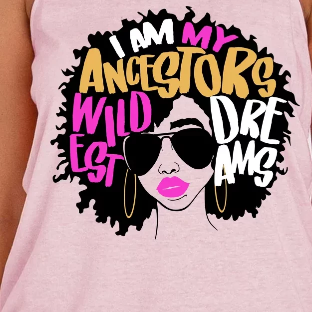 I Am My Ancestors Wildest Dreams History Women's Knotted Racerback Tank