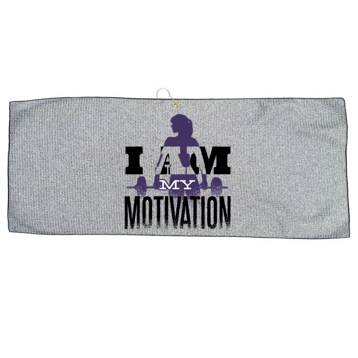 I Am My Motivation Gym Exercise Workout Large Microfiber Waffle Golf Towel