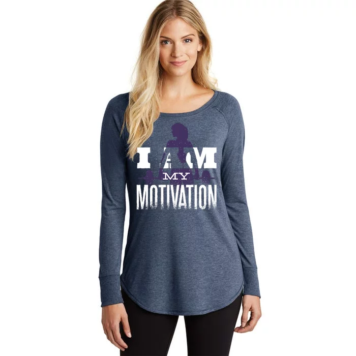 I Am My Motivation Gym Exercise Workout Women's Perfect Tri Tunic Long Sleeve Shirt