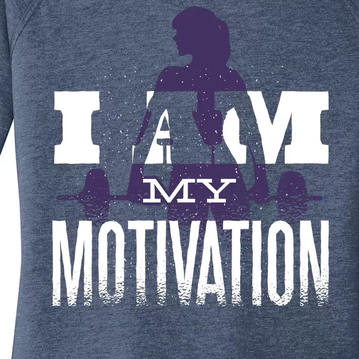 I Am My Motivation Gym Exercise Workout Women's Perfect Tri Tunic Long Sleeve Shirt