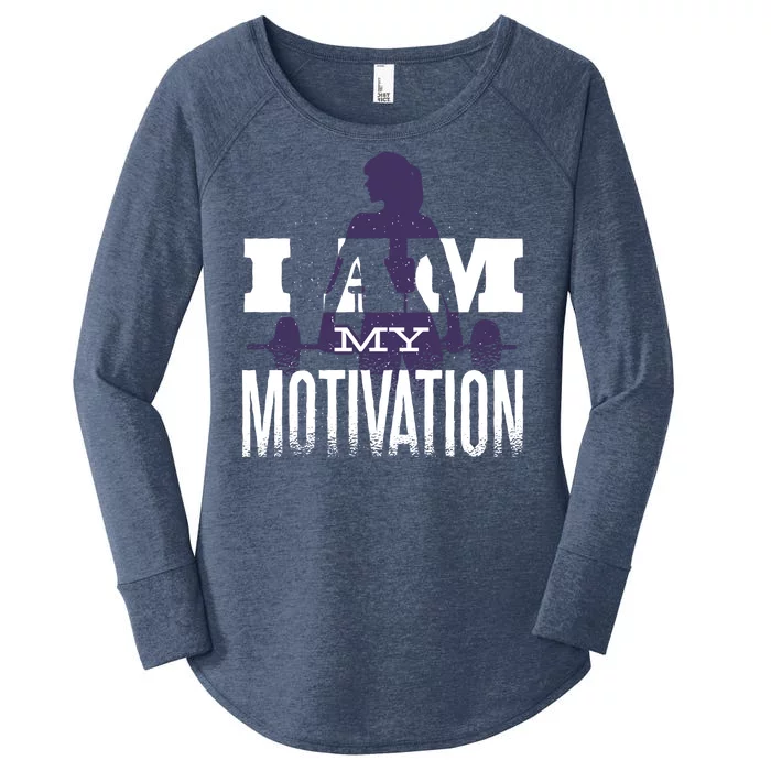 I Am My Motivation Gym Exercise Workout Women's Perfect Tri Tunic Long Sleeve Shirt