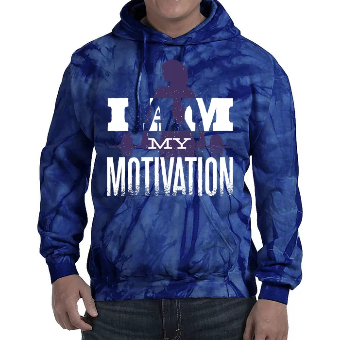 I Am My Motivation Gym Exercise Workout Tie Dye Hoodie