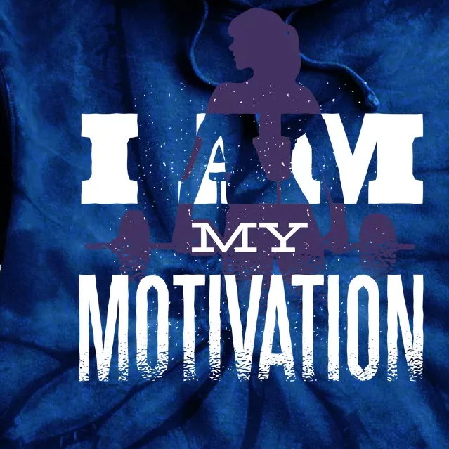 I Am My Motivation Gym Exercise Workout Tie Dye Hoodie